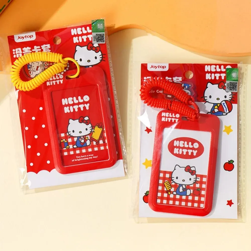Orijinal Sanrio Hello Kitty Slayt KIMLIK Etiketi Adı Kimlik Rozeti Tutucu Makara Çalışma İzni Kılıfı Personel Çalışan Geçiş Çalışma Kartı Hediyeler