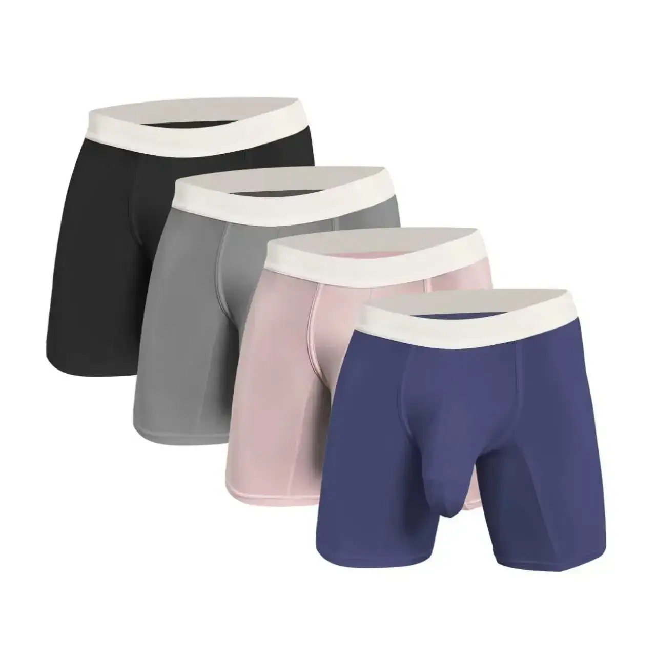 Herren-Boxershorts aus Eisseide, tiefer U-Konvexbeutel, atmungsaktiv, kühl, schnell trocknend, Sport-Laufunterwäsche, Anti-Scheuern, nahtlose Unterhose — image 5