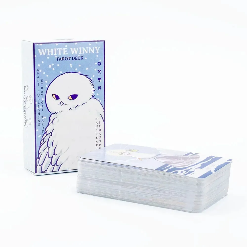 White Winny Tarot Fortune Telling Divination Mazzo da 80 carte e guida in PDF per letture intuitive e gioco da tavolo per la scoperta di sé