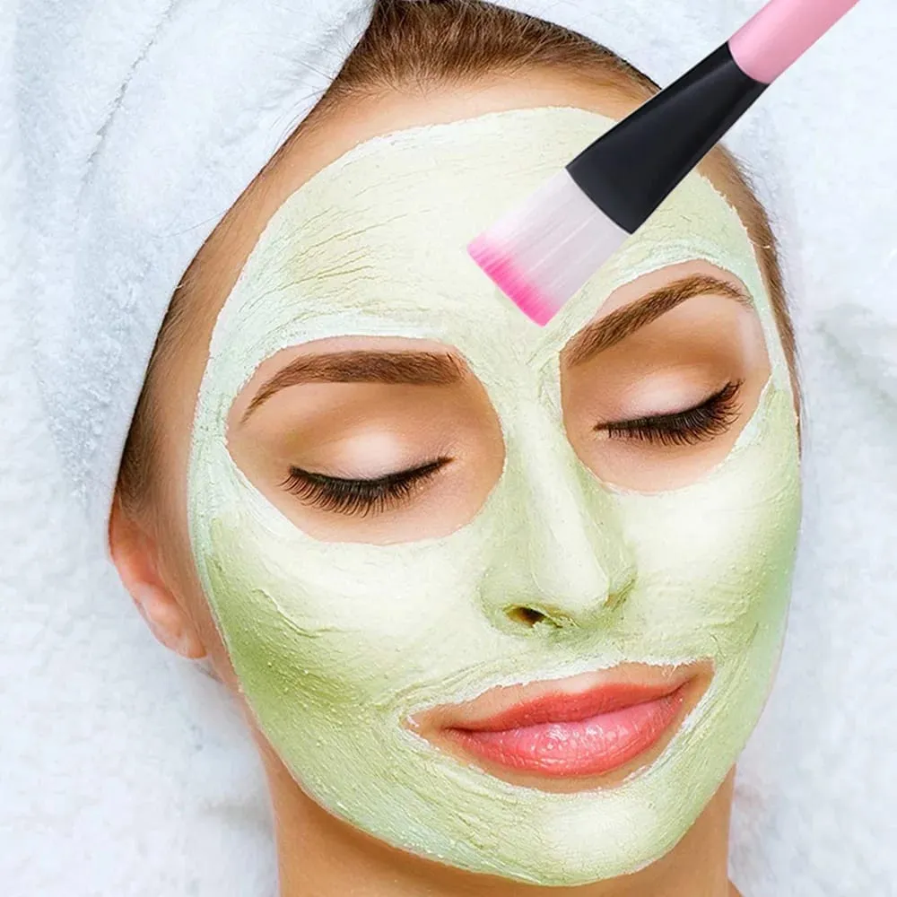 10PCS Berus Topeng Kipas Muka Berus Alat Aplikator Topeng Muka Berus Solek Untuk Wanita Pakar Estetika Alat Kosmetik Topeng Muka DIY — image 6