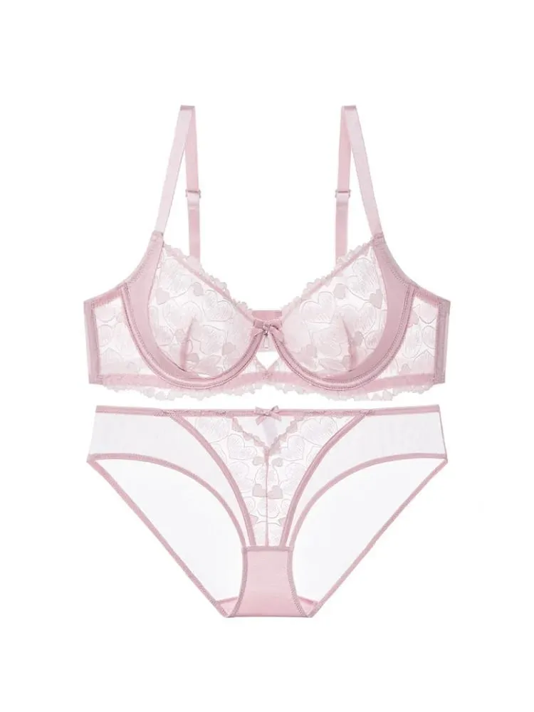 ปาร์ตี้สีแดงชุดชั้นในชุดผู้หญิง Ultra-Thin Minimizer Bra หน้าอกขนาดใหญ่ D-Cup ดูขนาดเล็ก PLUS ขนาด Curvy เซ็กซี่ลูกไม้ชุดชั้นใน XXXL — image 1