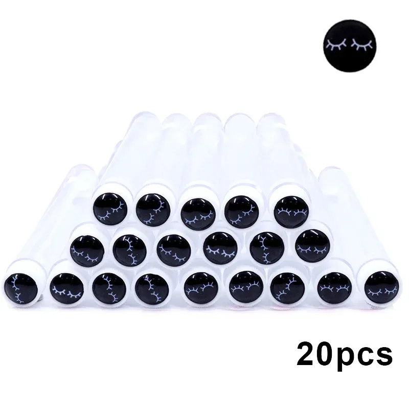 20pcs แปรงคิ้วแบบใช้ซ้ำได้ Tube แปรงขนตาแบบใช้แล้วทิ้งแปรงคิ้วพร้อม Eelash เจาะเรซิ่นแปรงแต่งหน้าแบบถอดเปลี่ยนได้ — image 7