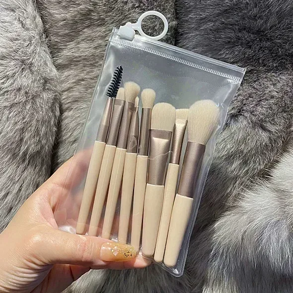 8-delige make-upborstelset Zachte pluizige professionele cosmetische foundationpoeder Oogschaduw Kabuki Blending Make-upborstels Schoonheidstools