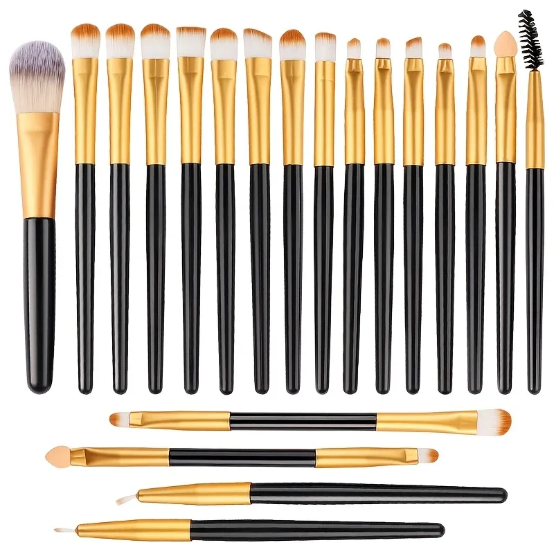 Conjunto de pincéis de maquiagem para os olhos, 20 peças, portátil, macio, ferramentas de beleza, base, sombra, delineador, multifuncional, iniciante — image 14