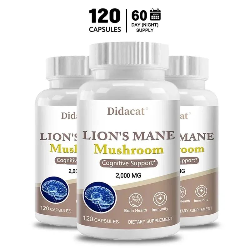 Lions Mane Brain & Focus อาหารเสริม - แคปซูลสารสกัดจากผงเห็ด - ไม่ใช่จีเอ็มโอและปราศจากกลูเตนเพื่อปรับปรุงสุขภาพทางปัญญา — image 10