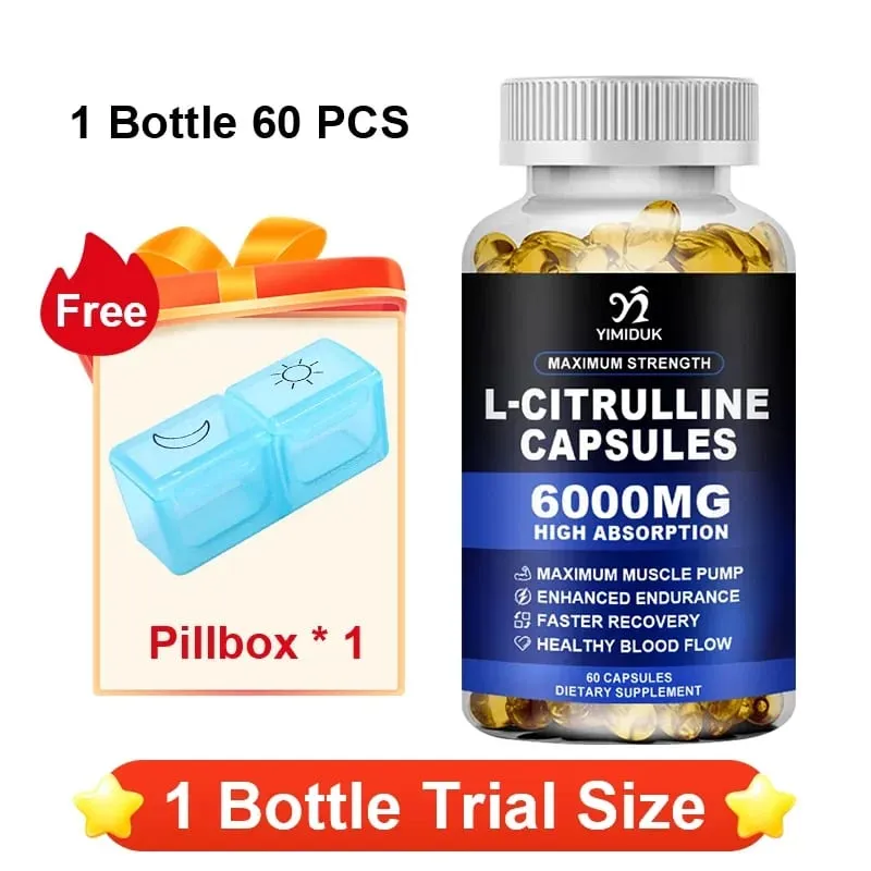 Capsule di L-citrullina ad alta resistenza con gelatina La vitamina E aiuta la vasodilatazione aumenta la pienezza muscolare accelera il recupero — image 8