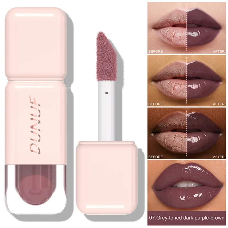 Glossy Lip Gloss Mirror Water Lip Tint Long Lasting Non-sticky Cup Liquid Lipstick Moisturizing Nude Red Brown Lip Makeup — image 12