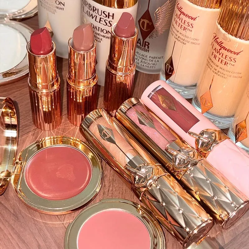 CT Lip Plumping Gloss Gincu memakai lama Dicampur dengan mudah Pandangan Semulajadi Pipi Blush Stick Cream Dewy Finish Peach Glow — image 2