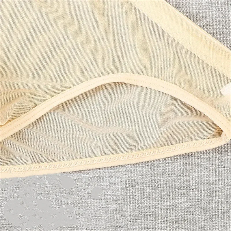 Transparente Unterwäsche Hot Man Pants Ultradünne Perspektive Mid-Rise Male Mesh Slips Homme Höschen Plus Size — image 6
