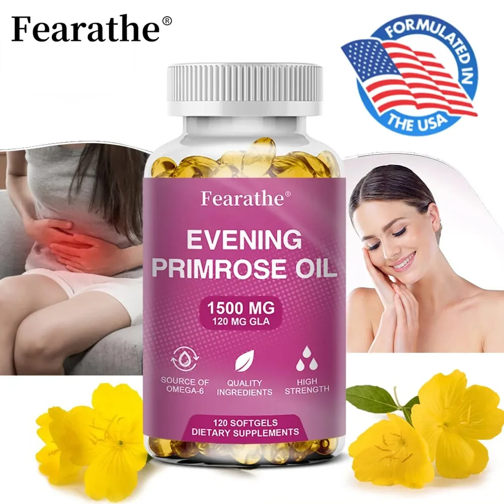 Capsules d'huile d'onagre naturelle, antioxydant, renforce l'immunité, convient aux femmes pour améliorer la santé endocrinienne — image 1