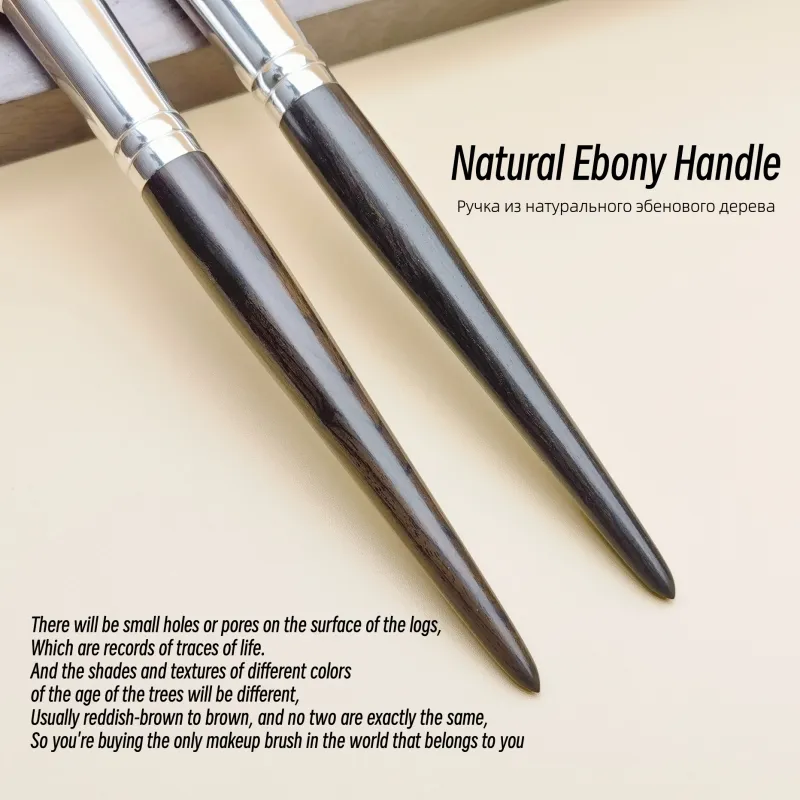 Blush Makeup Brush Powder Natural Fine Goat Hair Luxury Ebony Handle Make Up Brushes Beauty Tools — image 3