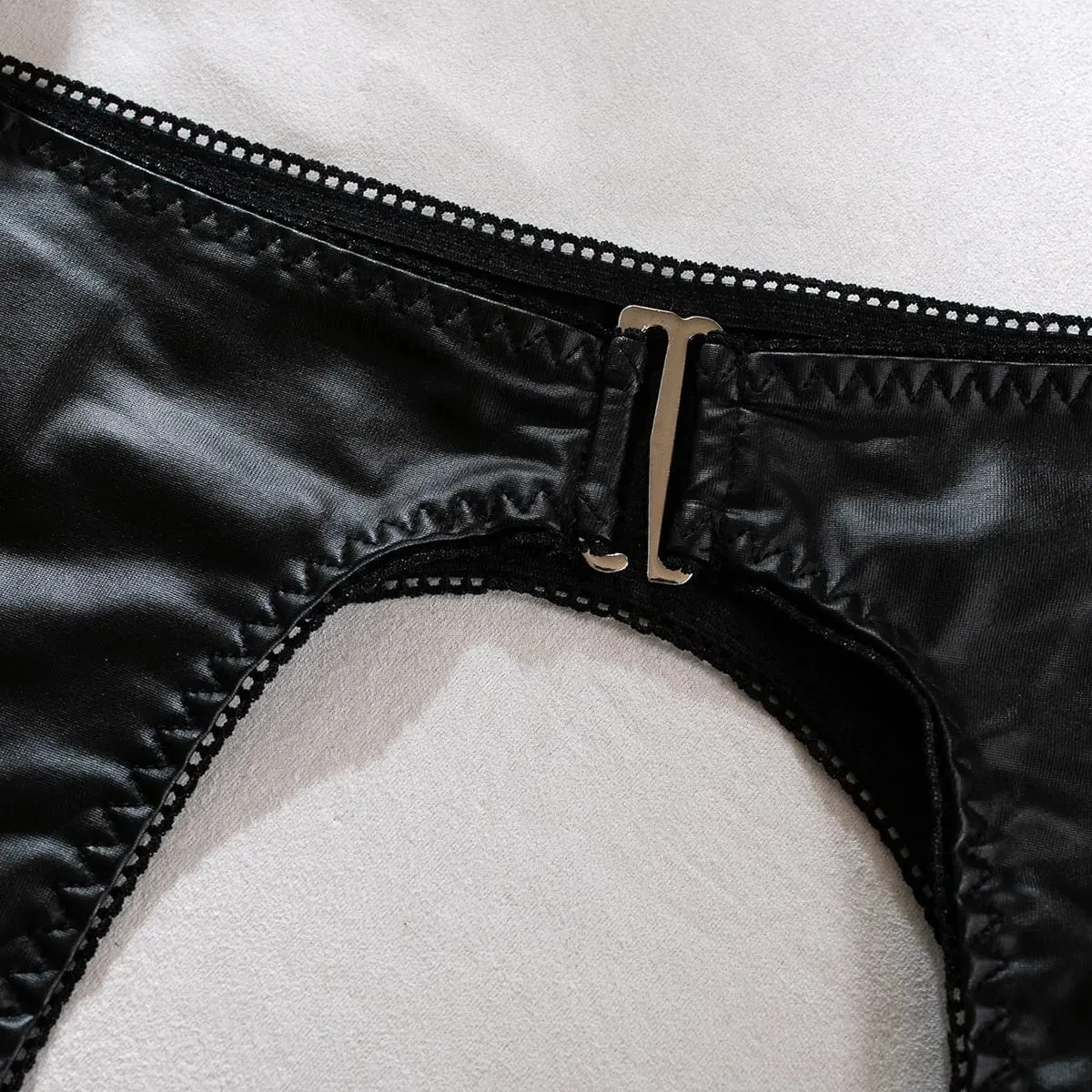 Set Seluar Dalam Kulit Berongga Seksi Set Seluar Dalam Tiga Keping Mudah Padat Wanita Wanita Sujetadores Transparente Para Mujeres — image 5