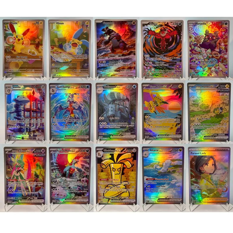 Juego de Base de tarjetas PKM, chispas emergentes, paquete PTCG123 GX, arcoíris holográfico Ex GX, colección poco común, juguetes de batalla, regalos para pasatiempos — image 5