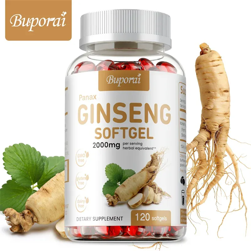 Red Panax Ginseng Capsules - for Immunity Energy Fatigue and Stress Relief and Mental Focus — image 1