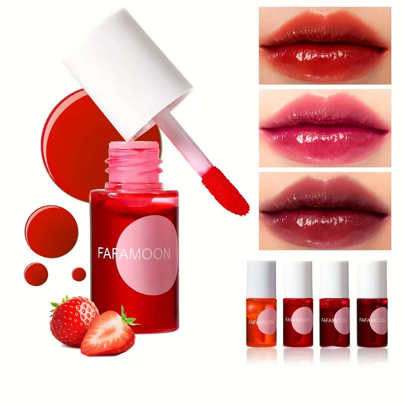Teinte fruitée pour les lèvres, brillant à l'eau, liquide hydratant, imperméable, antiadhésif, pigment élevé, couleurs vibrantes longue durée — image 2