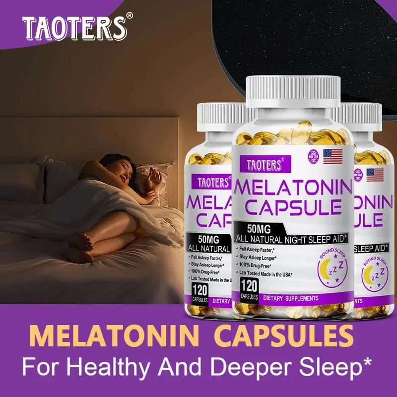 メラトニン カプセル 50mg - 入眠を促進し、心を素早く落ち着かせます。自然な睡眠補助サプリメントです。 — image 5