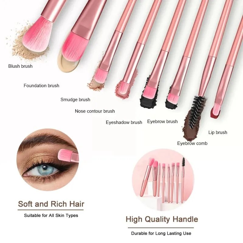 Kit de maquillage 3 pièces, Palette de fard à paupières 120 couleurs avec 8 pinceaux de maquillage et bol de nettoyage de brosse pliable en Silicone pour les fêtes quotidiennes — image 6