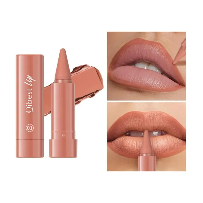 Rouge à lèvres mat imperméable 2 en 1, crayon à haute pigmentation, couleur des lèvres, formule hydratante lisse, dégradé naturel — image 7