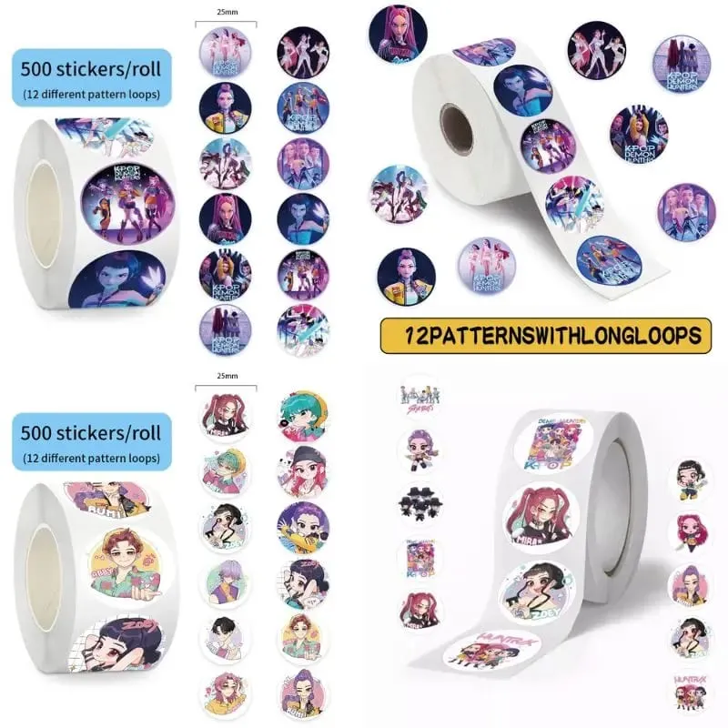 ใหม่ 500pcsRoll อะนิเมะยอดนิยม KPop สติกเกอร์ Tiger Theme DIY กันน้ำสำหรับสมุดภาพโทรศัพท์สเก็ตบอร์ดแล็ปท็อป Decor — image 2