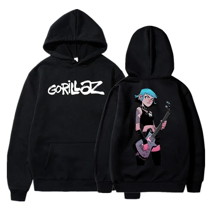The Autumn and Winter Pullovers Long Sleeve Loose Soft Sweatshirt Streetwear Coat Gorillaz Printing Women and Men Hoode — image 5