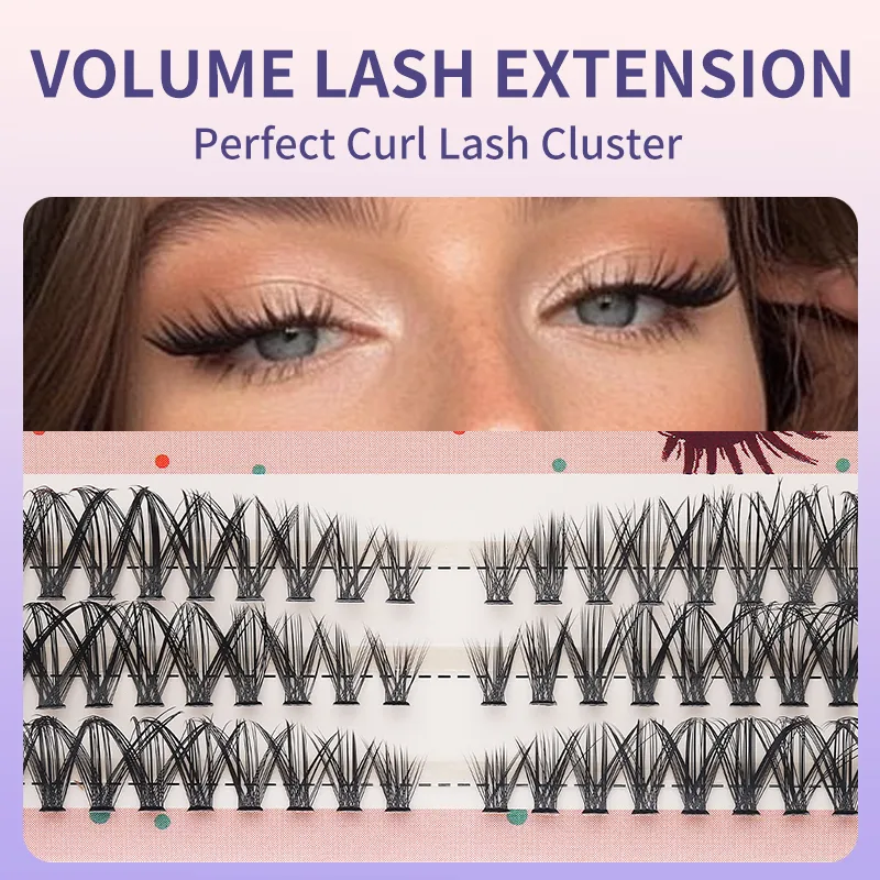 3 linhas diy grosso individual cluster extensões de chicote segmentado natural lash clusters estilo olho auto-enxerto cílios maquiagem — image 5
