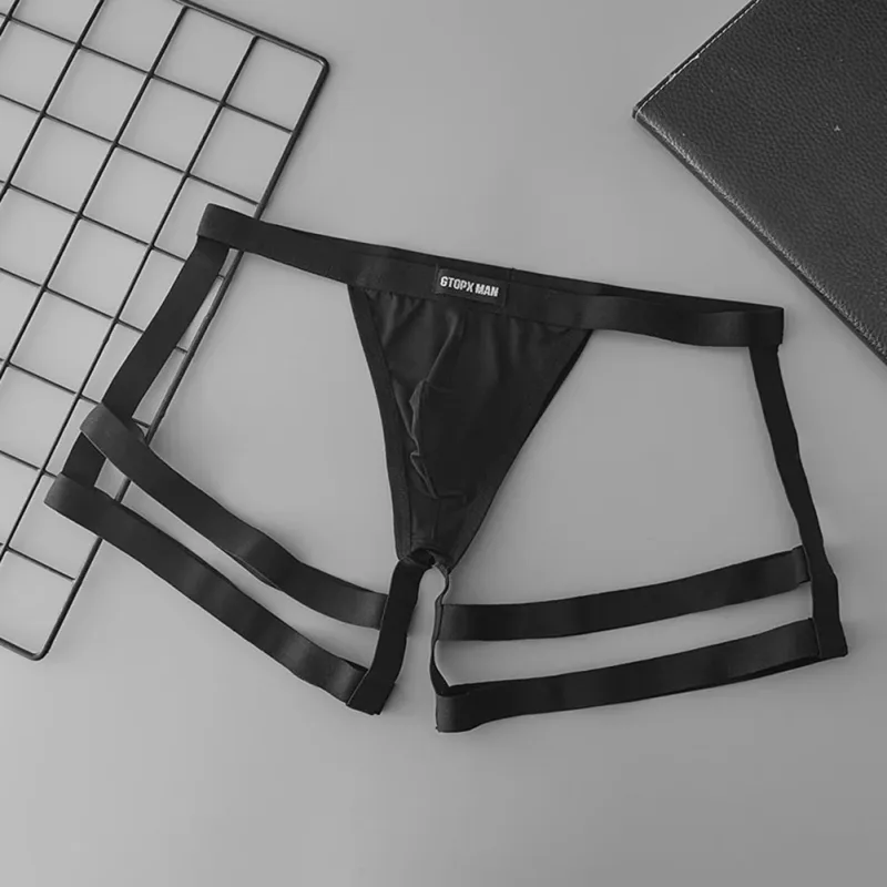 Seluar Dalam Jockstrap Lelaki Seluar Dalam Suspender Seluar Thong Bernafas Seluar Dalam U Convex Poket Elastik Bertingkat Rendah — image 6