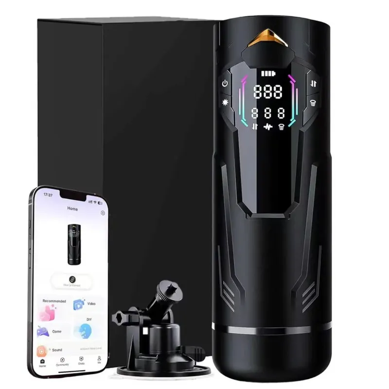 自動伸縮男性自慰器 7 種推力旋轉模式口袋陰戶口交性愛機器陰莖幫浦活塞自慰器
