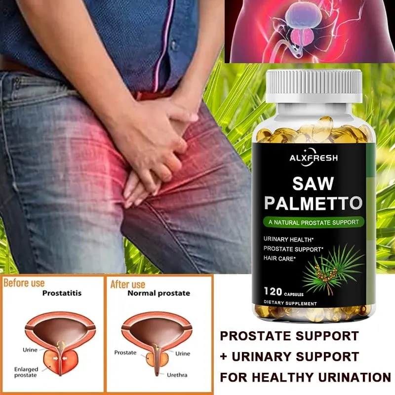 Alxfresh Saw Palmetto understøtter antioxidantfunktion prostatafunktion og urinvejssundhed for at støtte mænds sundhed hårvækst — image 2