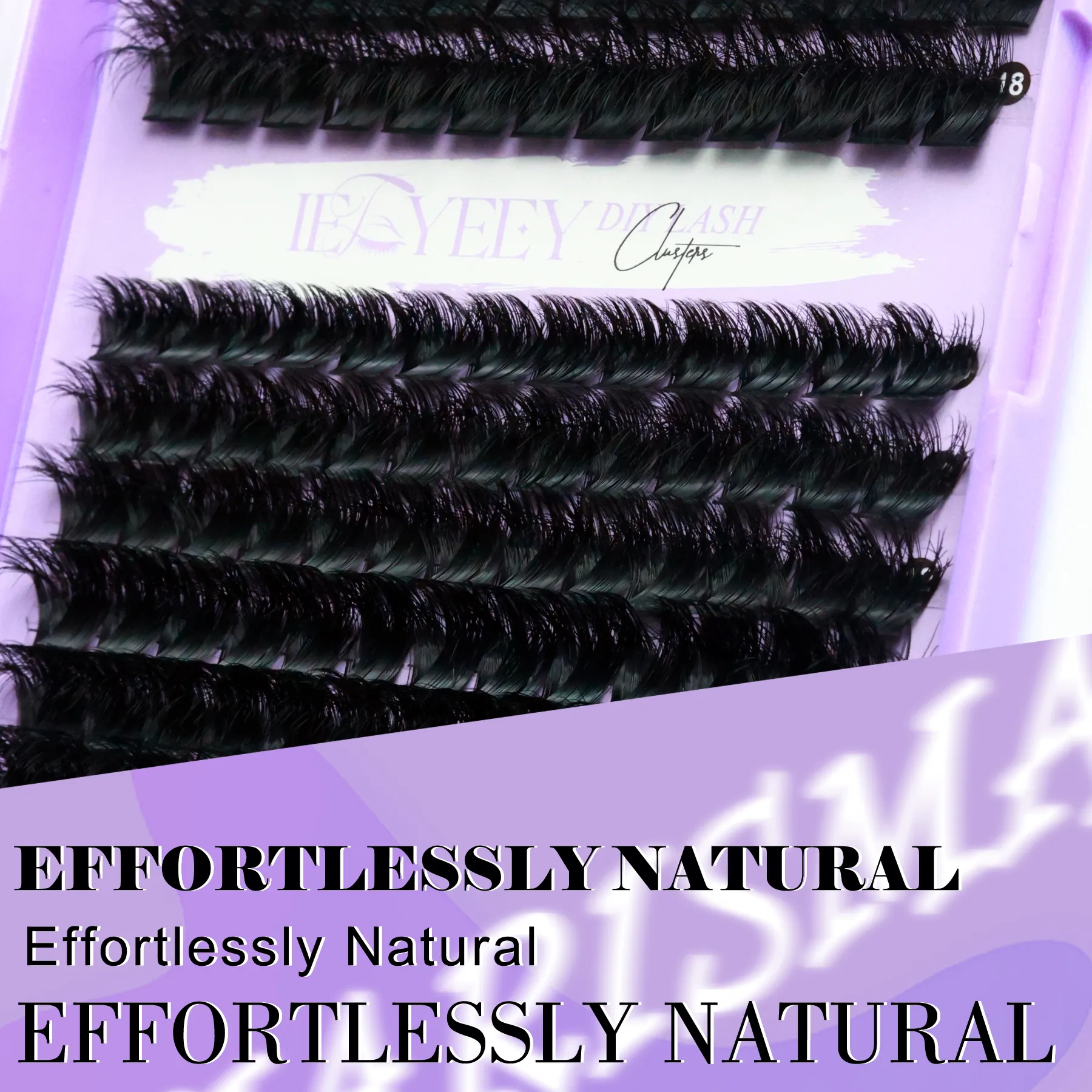 5D Volume Fluffy Lashes กลุ่ม 50D-150D ธรรมชาติหนา Mink Cluster Lashes 10-18 มม.ความยาวผสม DIY ขนตา — image 7