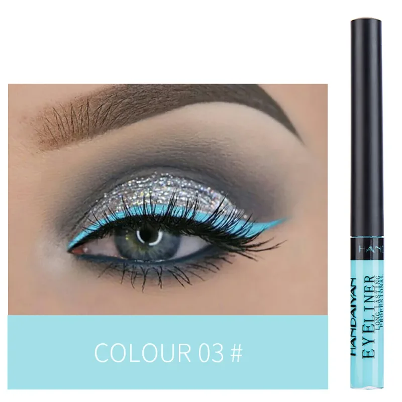 UV Light Neon Eyeliner Pen Eyes Makeup Red Waterproof Liquid Color Eye Liner Pencil Make Up Cosmetics Yellow Matte Purple Pen — image 9