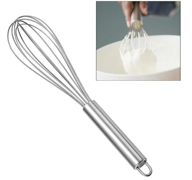 Frullino per le uova manuale da 10 pollici Frusta in acciaio inox Filo da cucina Palloncino Frusta Latte Frullino per le uova Miscelatore per uova Strumenti — image 7
