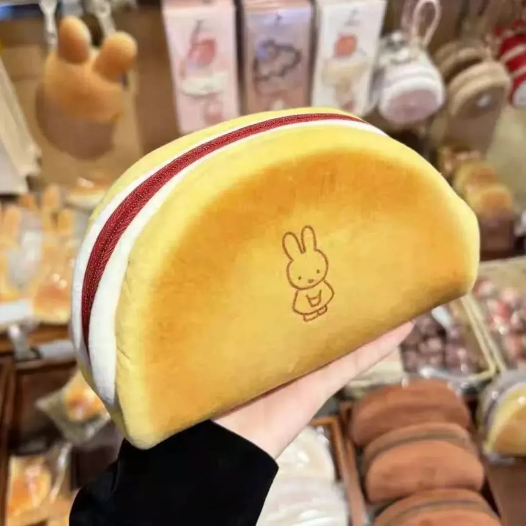 Kawaii Mifune Kaninbrød Penalhus Trendy kreativitet til studerendes brevpapir Makron Japansk tegneserie makeup opbevaringstaske — image 5