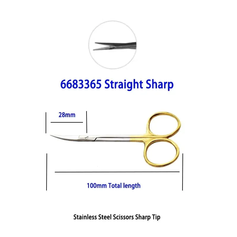 Forbici ad anello rivestite in oro per uso non medico Strumenti di riparazione domestica Hi Eye