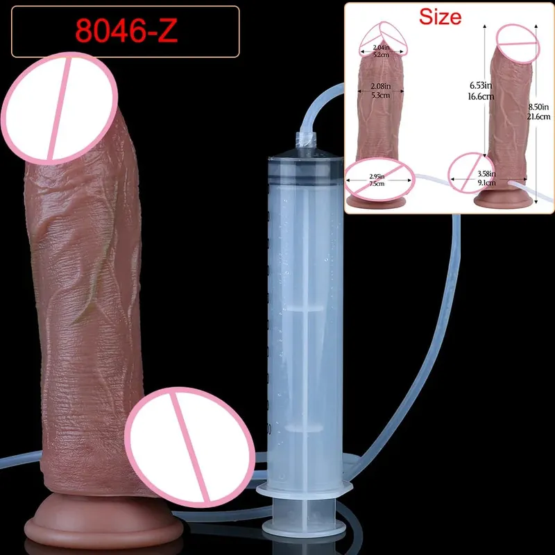 Hluboké žíly Ultra stříkající dildo Silikon Skin Touch Dlouhá ejakulační zátka na zadeček Pro muže Ženy Stimuluje G-Spot 18+ Sexuální hračky — image 24