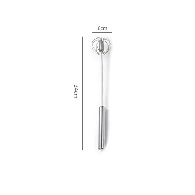 Semi-automatic Egg Beater 304 Stainless Steel Egg Whisk Manual Hand Mixer Self Turning Egg Stirrer Kitchen Accessories Egg Tools — image 11