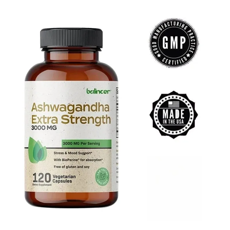 Balincer Ashwagandha Capsules | Ashwagandha Extract Supplement | Boost Energy Relieve Stress Support Mood & Focus — image 1