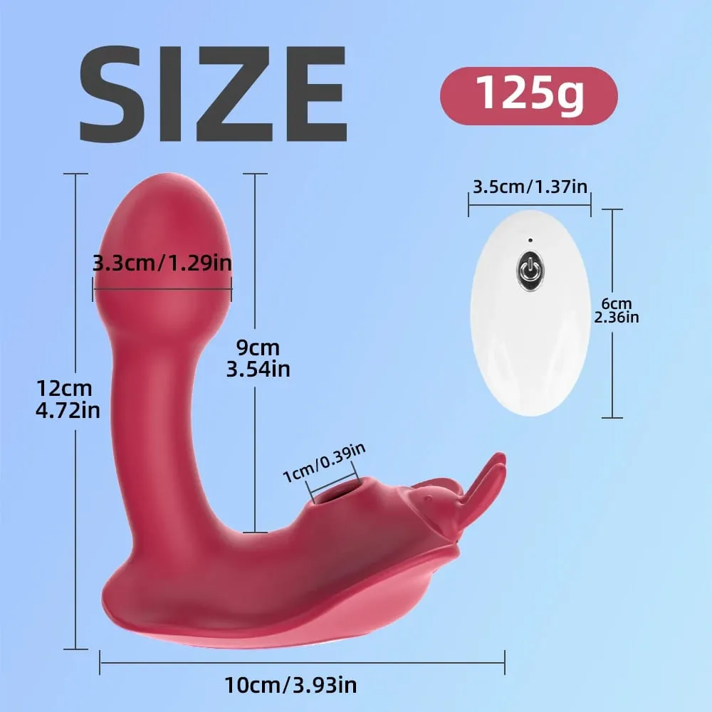 Sucker Vibrator Dildo untuk Wanita Bergetar Klitoris Stimulator Alat Kawalan Jauh Boleh Dipakai G Spot Massager Seluar Dalam Mainan Seks Wanita