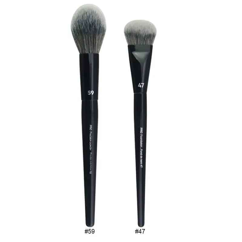 2pcs/set Pro Black Makeup Brushes Synthetic hair Powder Eye Shadow Smudge Highlight Foundation Airbrush Diffuser Make Up Brush — image 17