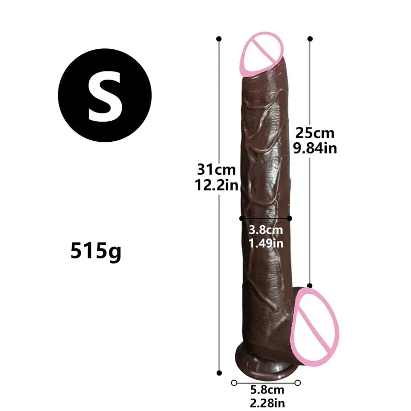 Godemiché à pénis Super Long de 13,3 pouces, doux et réaliste avec ventouse, jouets sexuels anaux pour hommes et femmes, masturbateur, énorme Phallus — image 10