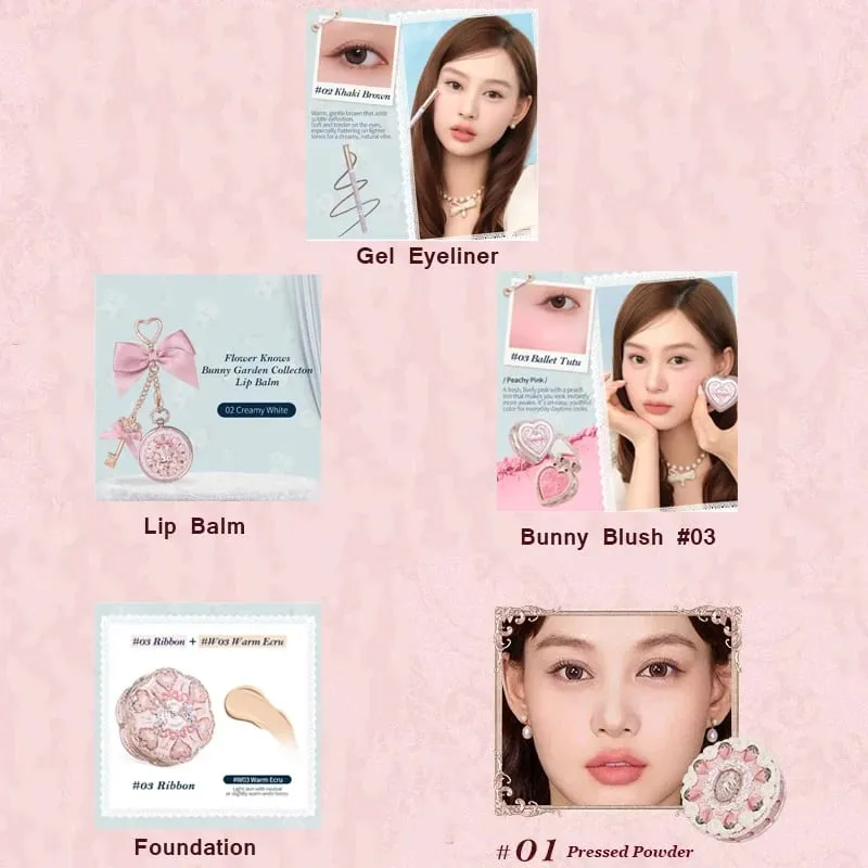 Flower Knows Kit per il trucco Set regalo completo per trucco professionale Sirena Angelo Evidenzia Cigno Rossetto Set da 5 pezzi — image 8