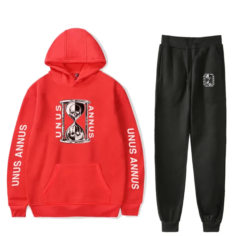 Popular Comfortable Unus Annus Print Sweatshirt Sweatpants Suit Hoodies+ Trousers Suit Boys/Girls 2 Piece Set Clothes — image 8