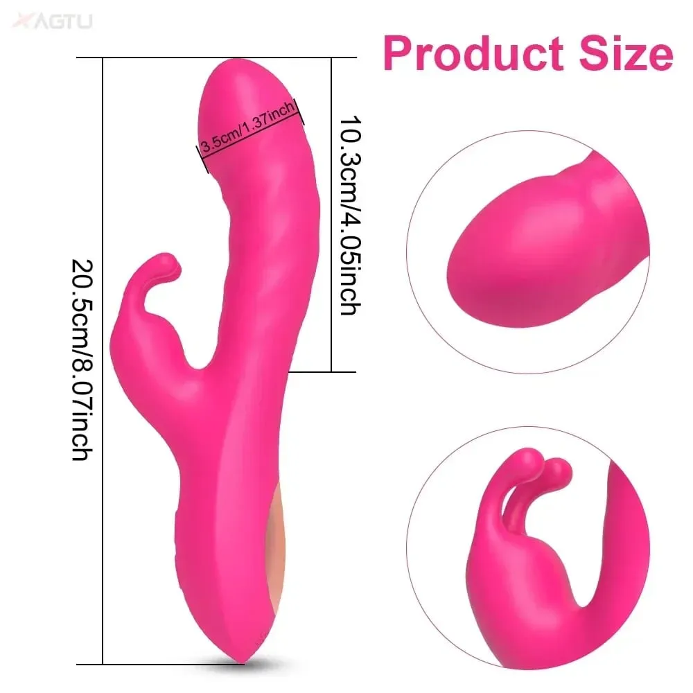 Potente vibratore del coniglio Donne G-Spot stimolatore clitorideo Vagina capezzolo massaggiatore Dildo Masturbatore femminile Giocattolo adulto del sesso — image 4