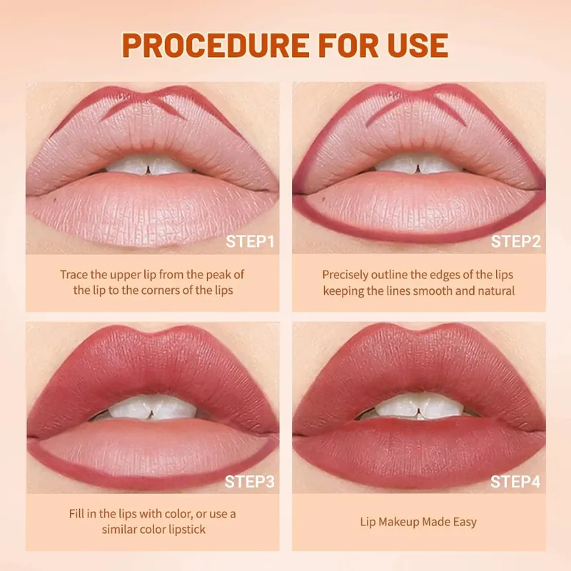 12 pz/set Matte Lip Liner Matita Contorno Labbra Contouring Rossetto Duraturo Alto Pigmento Non Facile Dissolvenza Velluto Fine Lipliner — image 5