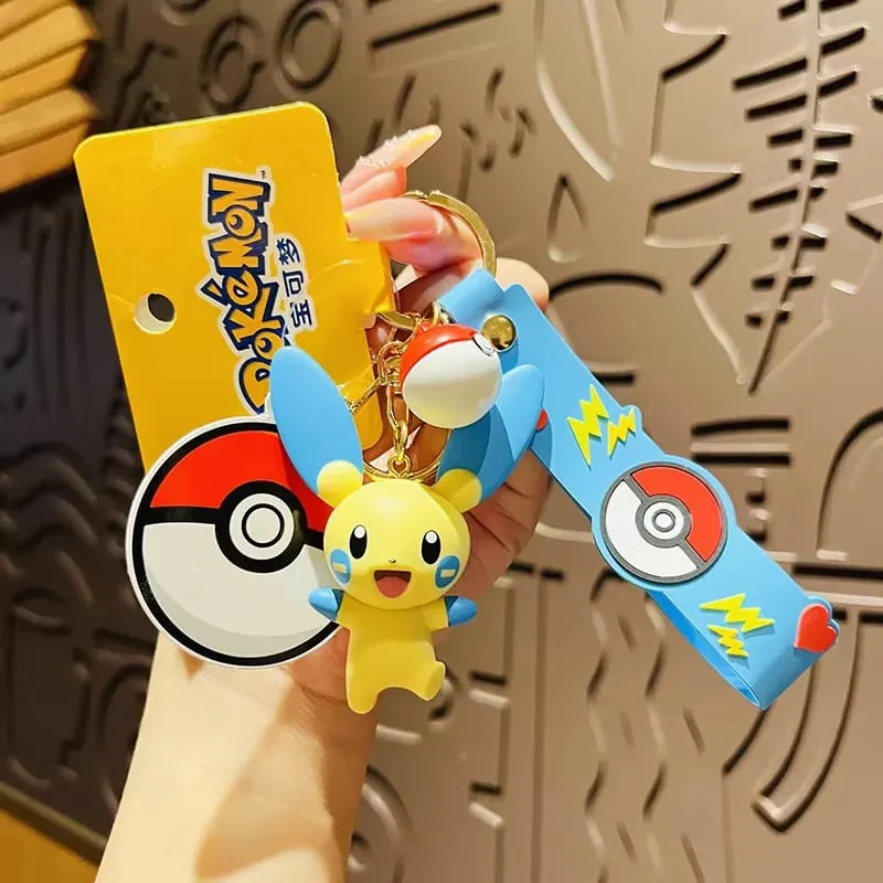 Pokemon Anime Figures Pikachu Gengar Meowth Keychain Car Key School Bags Backpack Decoration Desktop Decoration Toy Gift — image 10