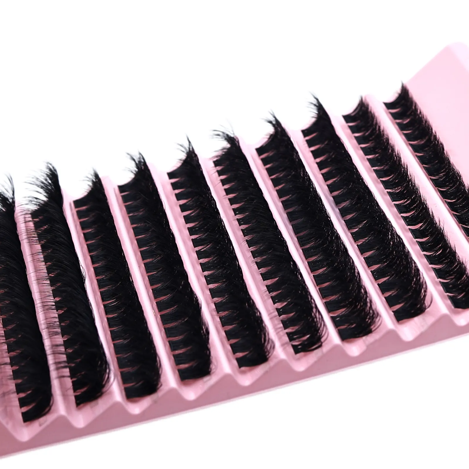 Extensions de cils en grappe à faire soi-même, boucles D, cils individuels moelleux, segmentés, réutilisables, pour débutants, maquillage des yeux à domicile — image 5