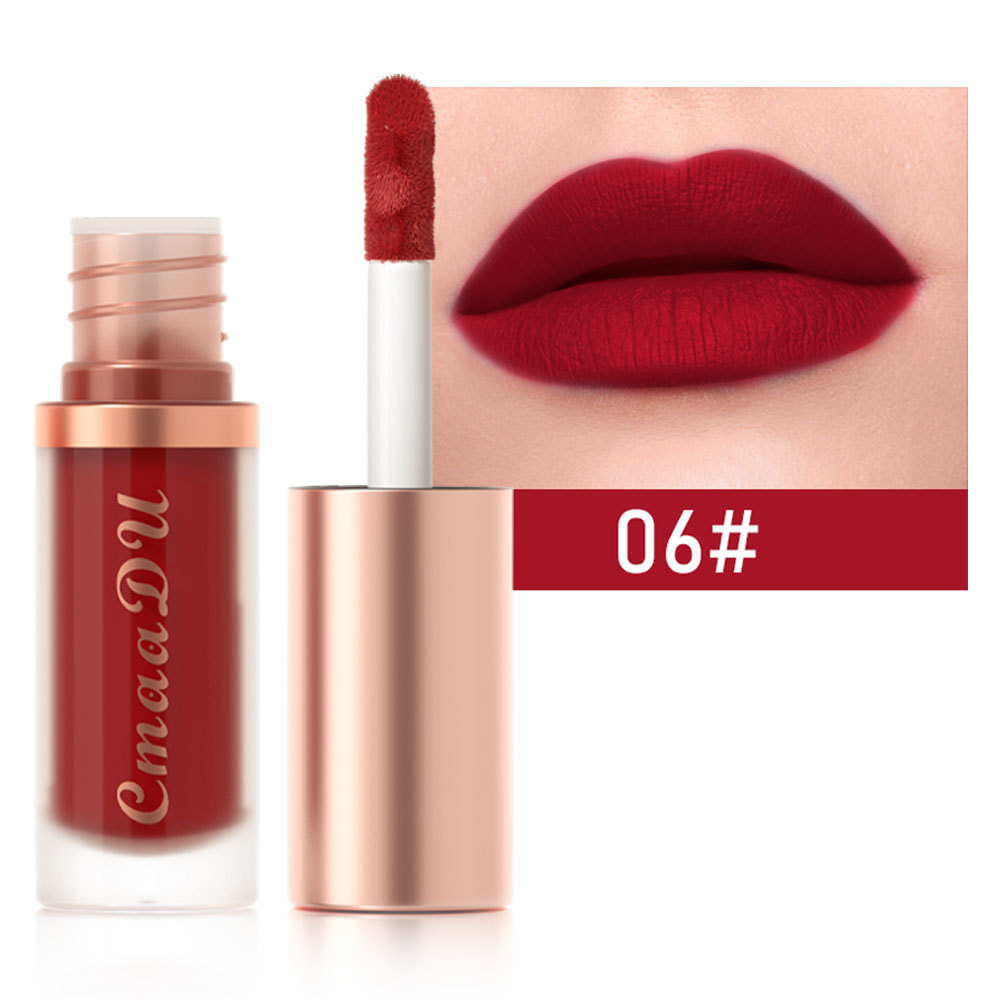 1 stücke Wasserdichte Matte Samt Lip Glasur Feuchtigkeitsspendende Langlebige Nicht-stick Tasse Nicht Leicht Zu Verblassen Lip Gloss lippenstift Make-Up — image 15