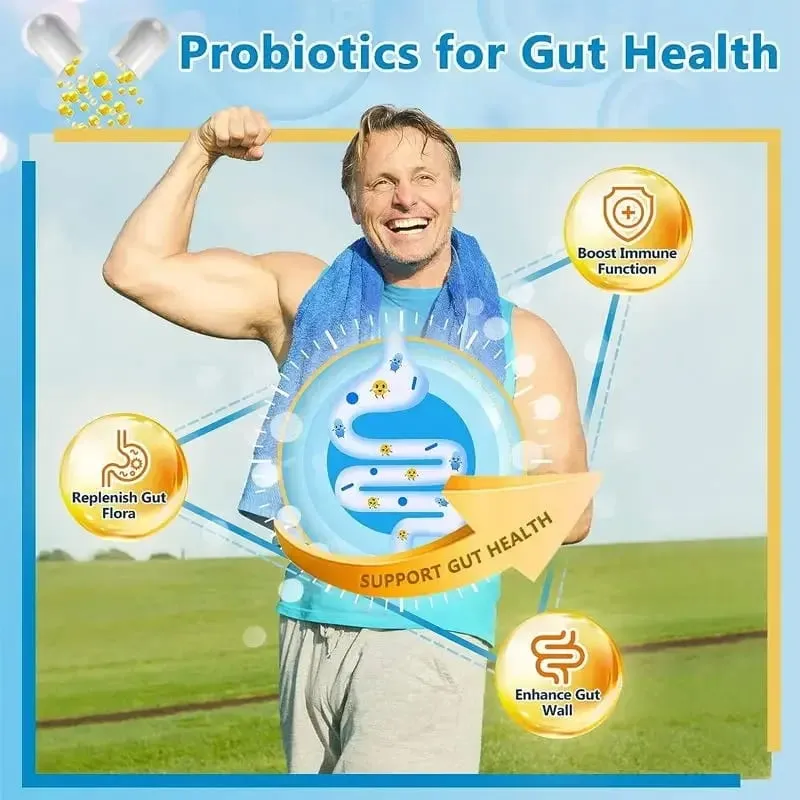 Enzima digestiva con prebiótico + suplemento probiótico: salud digestiva nutricional y apoyo inmunológico para hombres y mujeres adultos — image 3