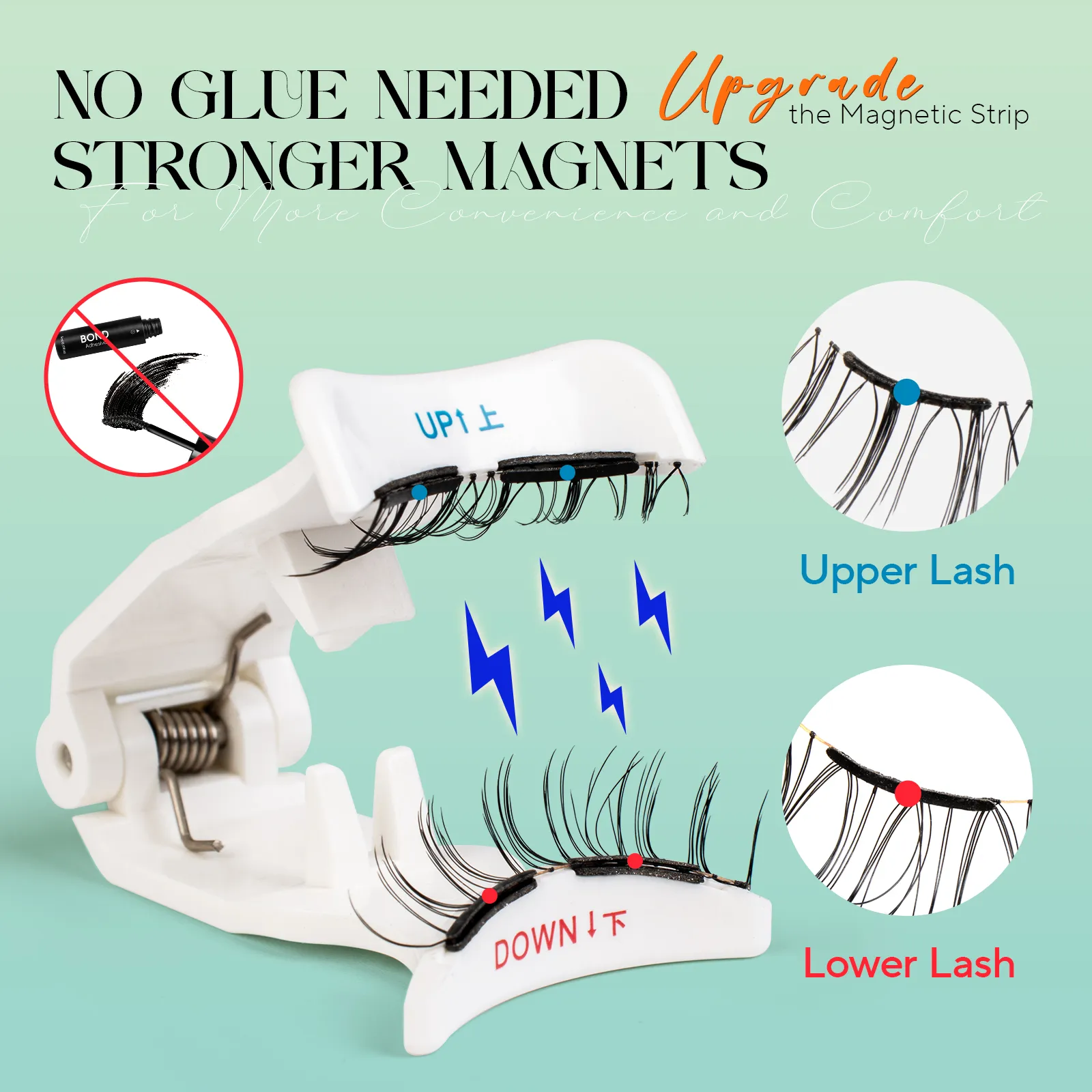 Soft Magnetic Eyelashes No Glue Needed Reusable Natural Look 3D Lashes Easy Apply Soft Magnetic Lashes Kit for Eye Makeup — image 4