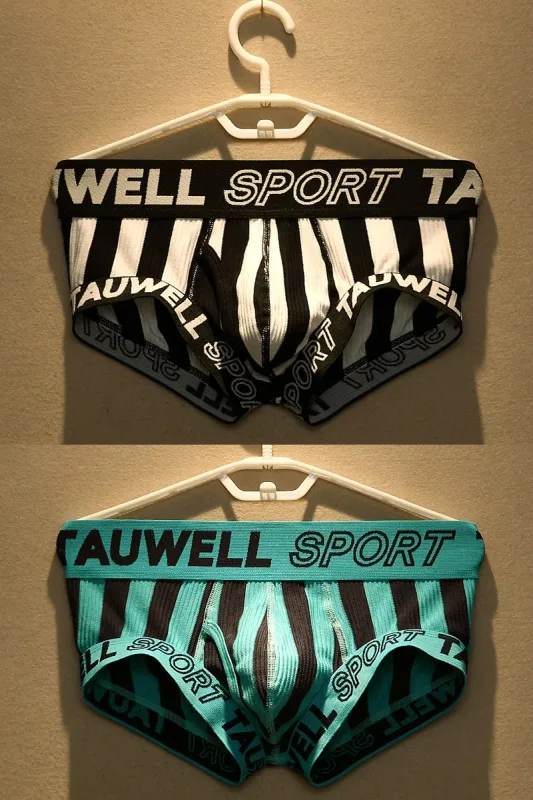 Men's underwear men's flat shorts cotton breathable mesh personality trend stripes youth sports boxer shorts — image 7