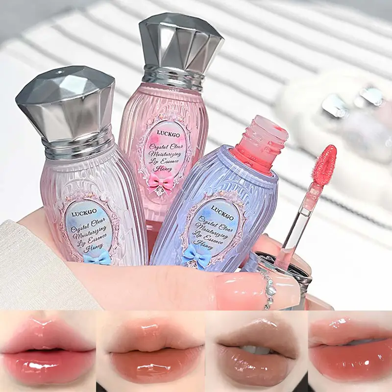 Vase Shape Water Light Lip Glaze Mirror Lipstick Lip Gloss Hydrating Moisturizing Coloring Long Lasting Autum Winter Lipstick — image 2